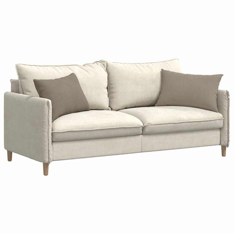 VidaXL coussins de canapé 2 pièces tissu taupe 60 x 40 cm