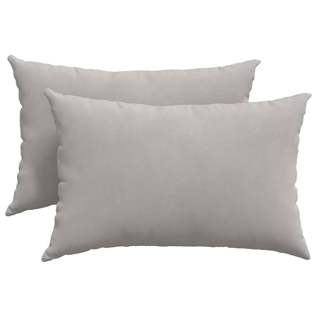 VidaXL coussins de canapé 2 pièces tissu gris clair 60 x 40 cm
