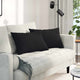 VidaXL coussins de canapé 2 pièces tissu noir 60 x 40 cm