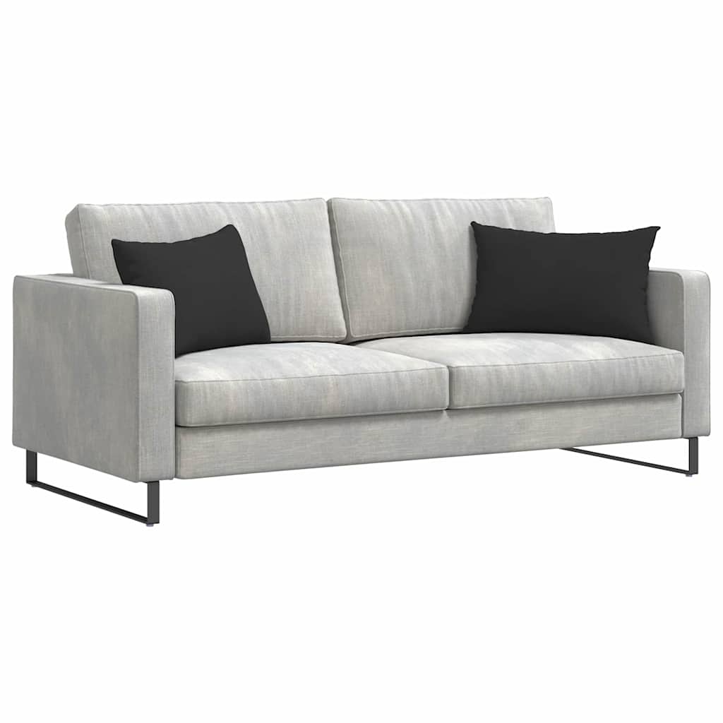 VidaXL coussins de canapé 2 pièces tissu noir 60 x 40 cm