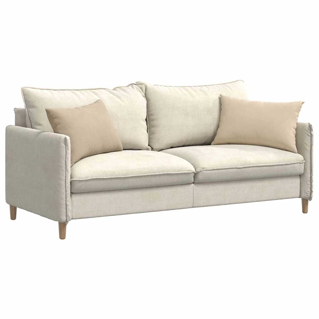 VidaXL coussins de canapé 2 pièces crème 60 x 40 cm tissu