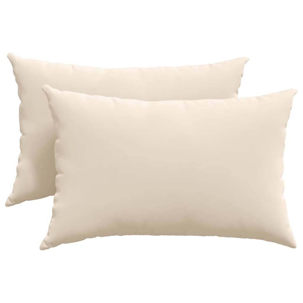 VidaXL coussins de canapé 2 pièces beige 60 x 40 cm tissu
