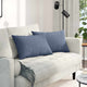VidaXL coussins de canapé 2 pièces bleu 60 x 40 cm tissu corde