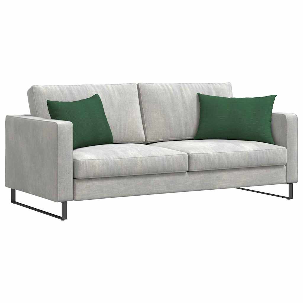VidaXL coussins de canapé 2 pièces tissu corde vert foncé 60 x 40 cm