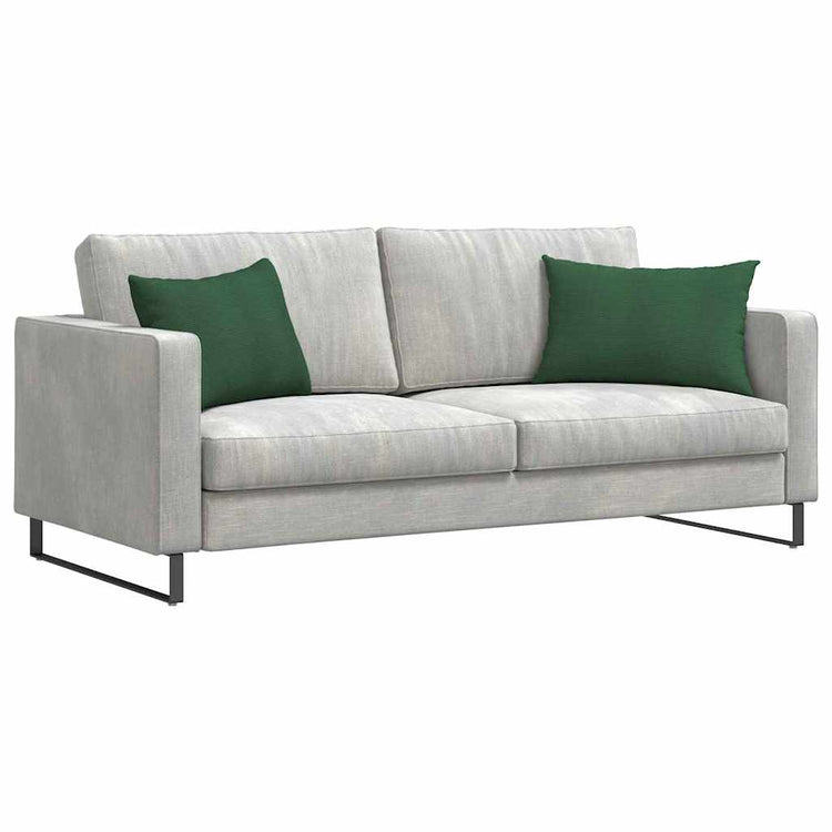 VidaXL coussins de canapé 2 pièces tissu corde vert foncé 60 x 40 cm