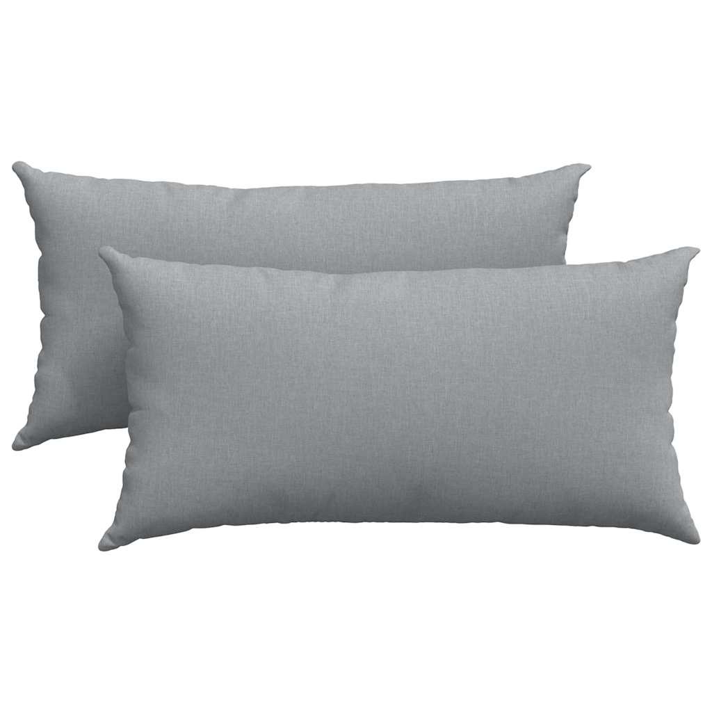 VidaXL coussins de canapé 2 pcs tissu gris clair 80 x 40 cm