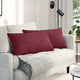 VidaXL coussins de canapé 2 pcs vin rouge 80 x 40 cm tissu