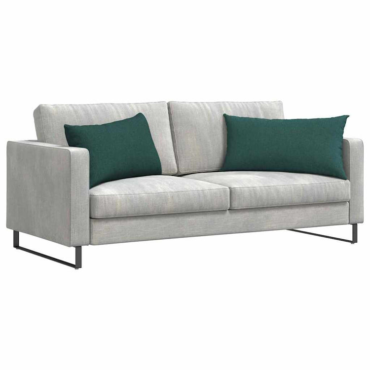 VidaXL coussins de canapé 2 pcs tissu vert foncé 80 x 40 cm