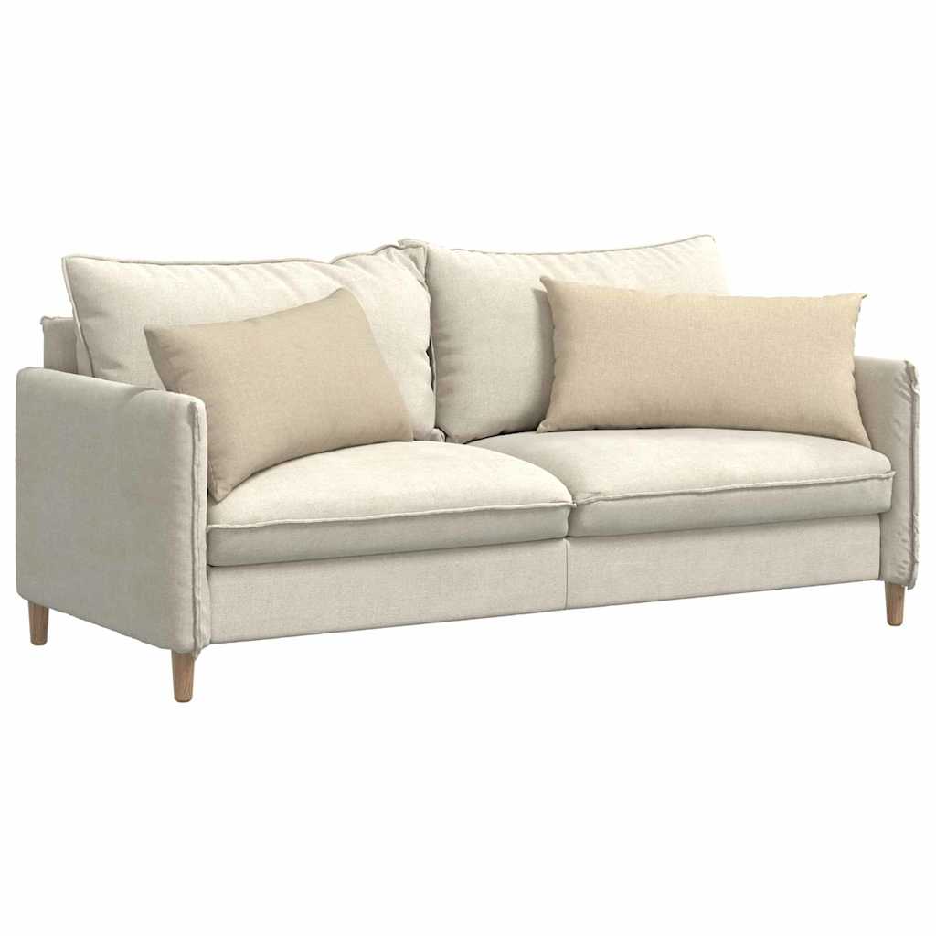 VidaXL coussins de canapé 2 pcs crème 80 x 40 cm tissu
