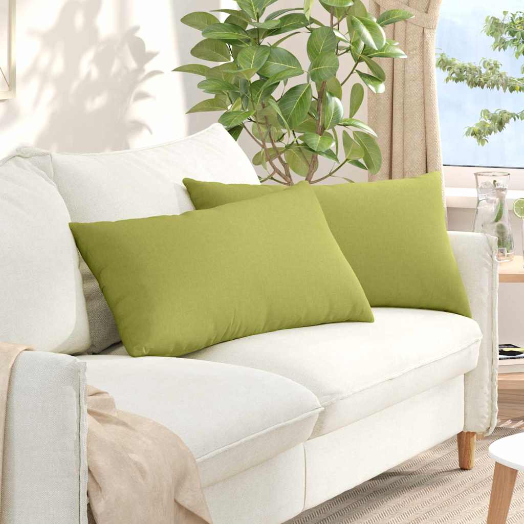 VidaXL coussins de canapé 2 pcs tissu vert clair 80 x 40 cm