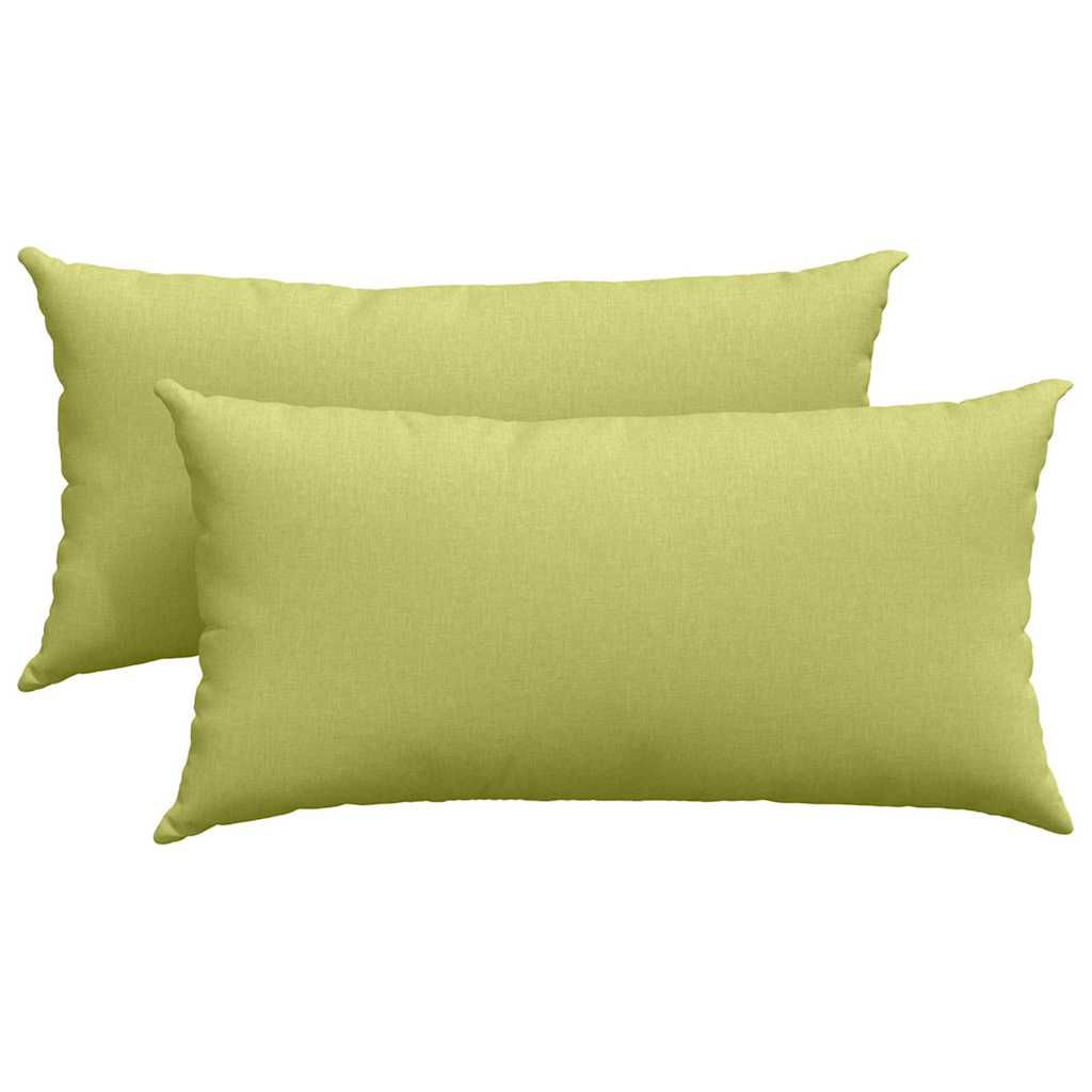 VidaXL coussins de canapé 2 pcs tissu vert clair 80 x 40 cm