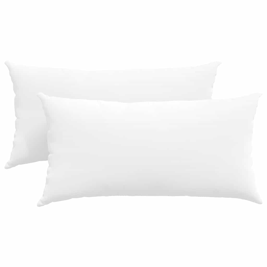 VidaXL coussins de canapé 2 pcs blanc 80 x 40 cm tissu