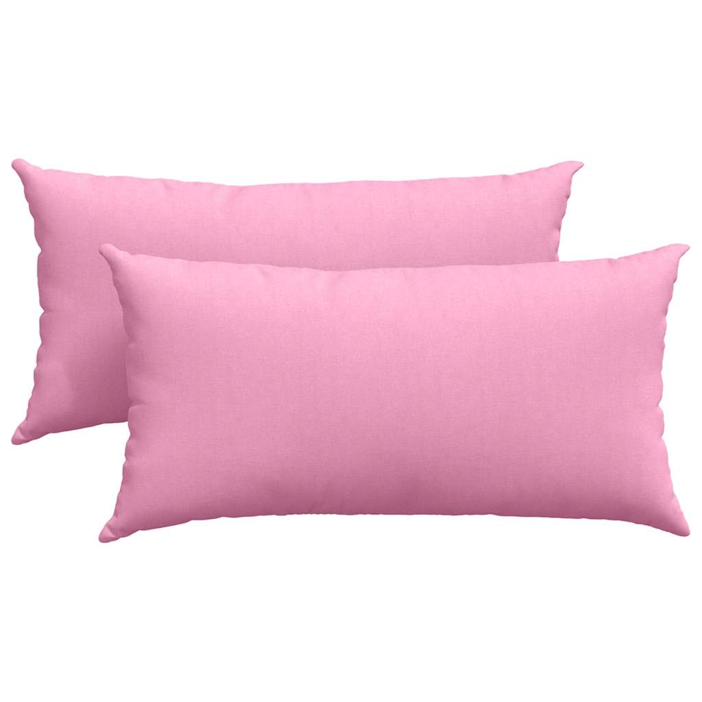 VidaXL coussins de canapé 2 pcs rose 80 x 40 cm tissu