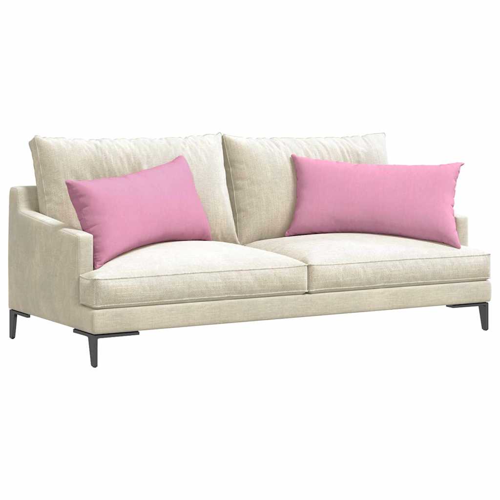 VidaXL coussins de canapé 2 pcs rose 80 x 40 cm tissu