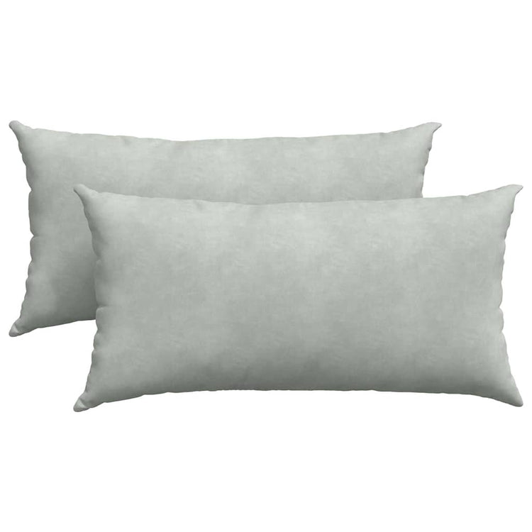 VidaXL coussins de canapé 2 pièces gris clair 80 x 40 cm tissu corde