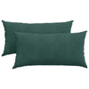 VidaXL coussins de canapé 2 pièces tissu corde vert foncé 80 x 40 cm