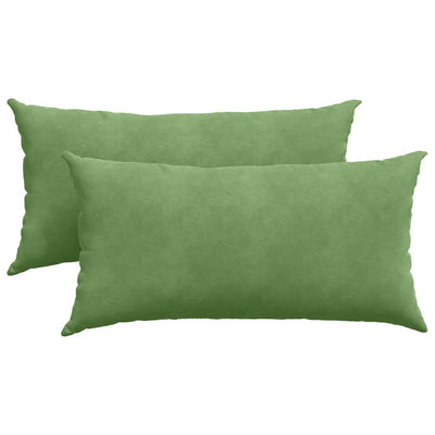 VidaXL coussins de canapé 2 pièces tissu corde vert clair 80 x 40 cm