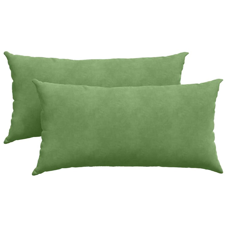 VidaXL coussins de canapé 2 pièces tissu corde vert clair 80 x 40 cm