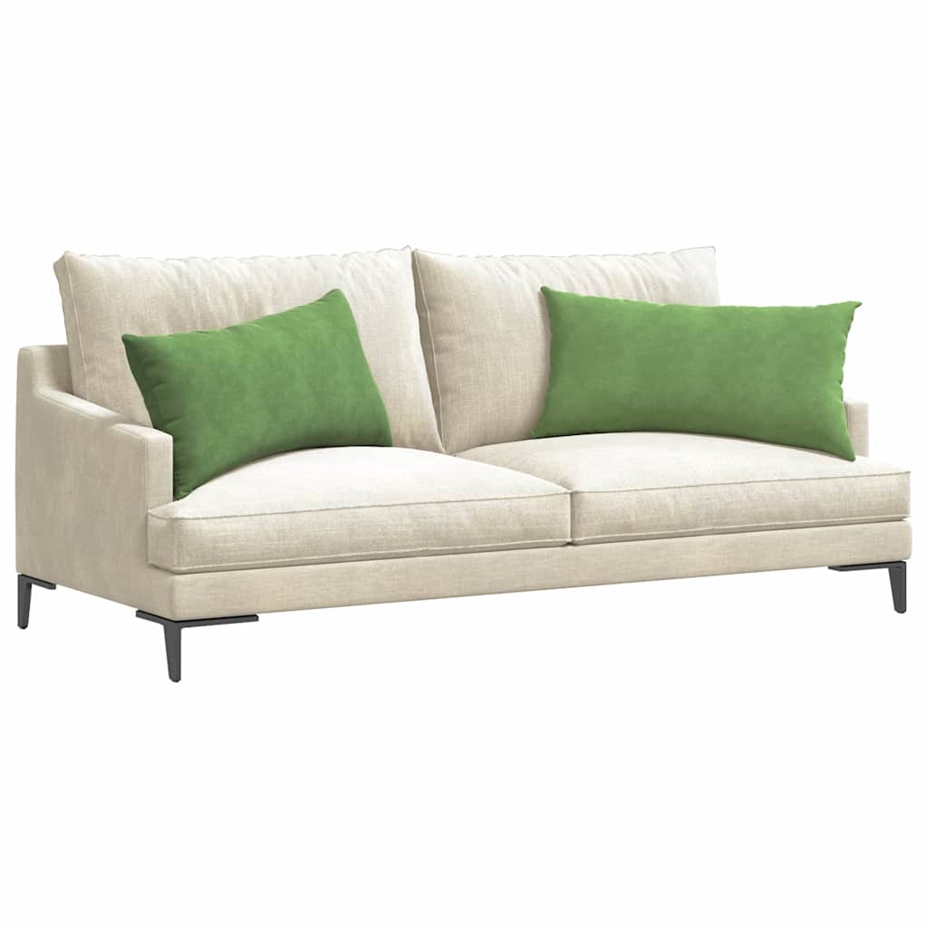 VidaXL coussins de canapé 2 pièces tissu corde vert clair 80 x 40 cm