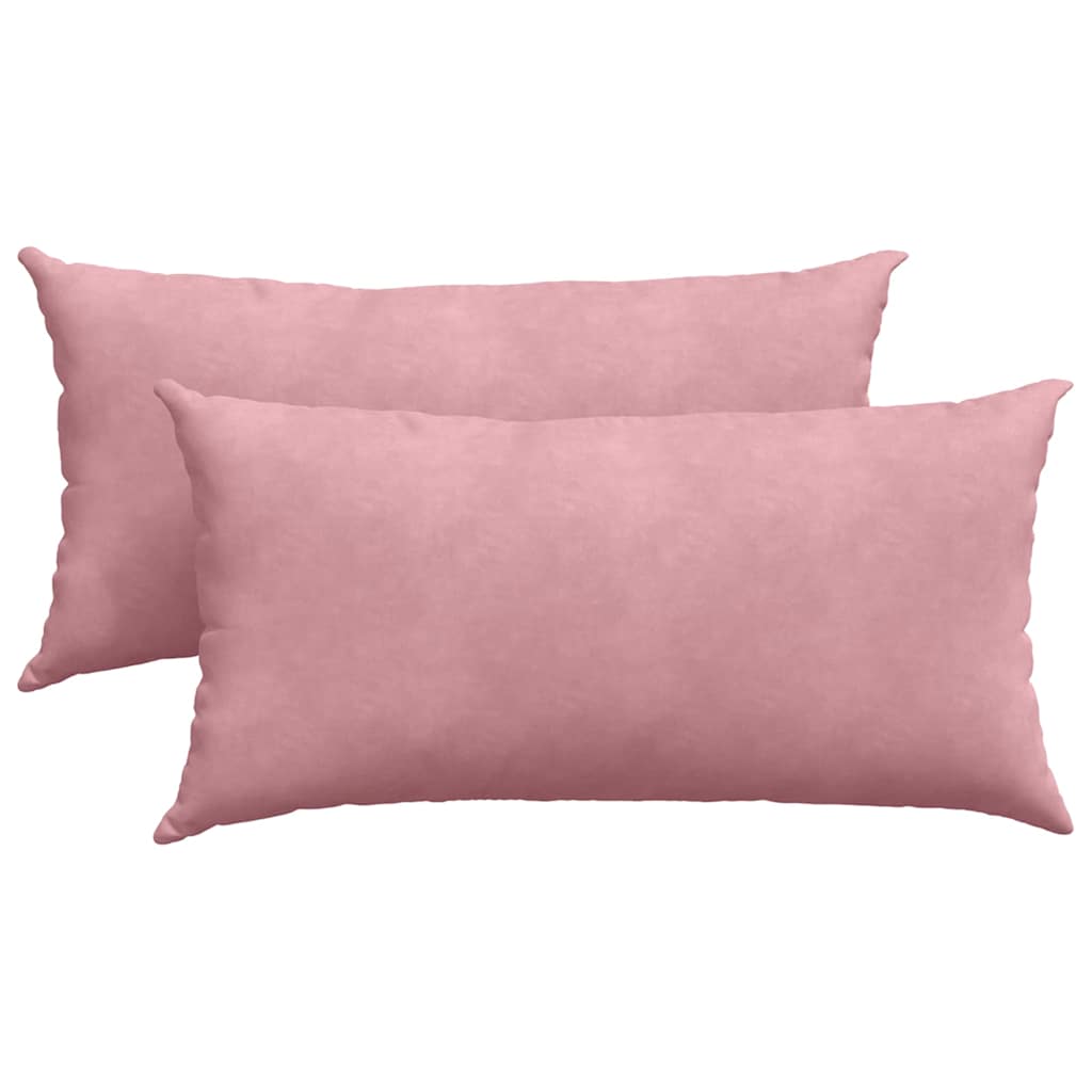 VidaXL coussins de canapé 2 pièces rose 80 x 40 cm tissu corde