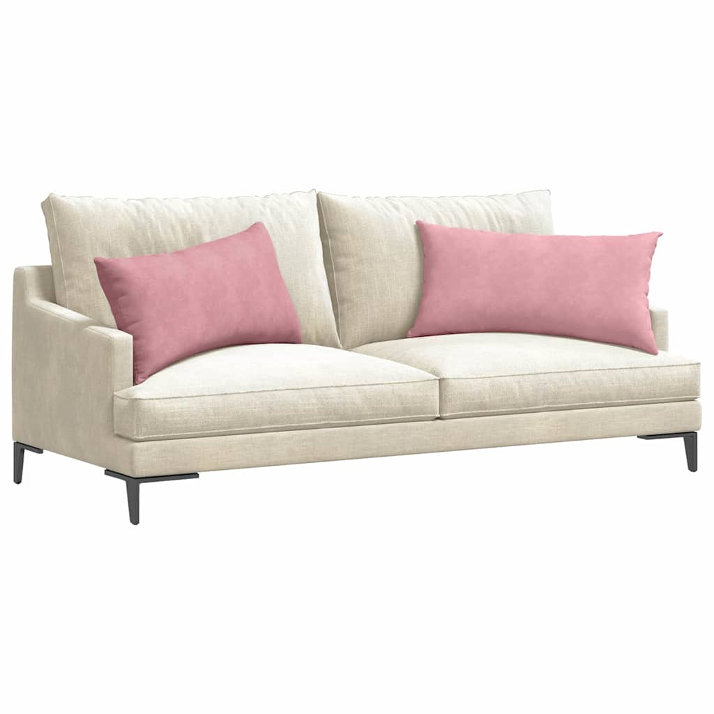 VidaXL coussins de canapé 2 pièces rose 80 x 40 cm tissu corde