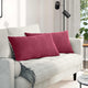 VidaXL coussins de canapé 2 pièces rouge vin 80 x 40 cm tissu corde