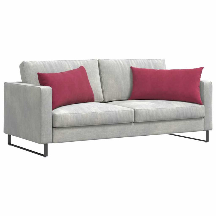 VidaXL coussins de canapé 2 pièces rouge vin 80 x 40 cm tissu corde