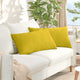 VidaXL coussins de canapé 2 pièces jaune 80 x 40 cm tissu corde