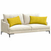 VidaXL coussins de canapé 2 pièces jaune 80 x 40 cm tissu corde