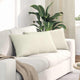 VidaXL coussins de canapé 2 pièces crème 80 x 40 cm tissu corde
