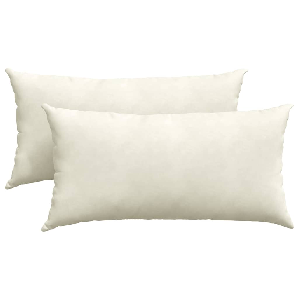 VidaXL coussins de canapé 2 pièces crème 80 x 40 cm tissu corde