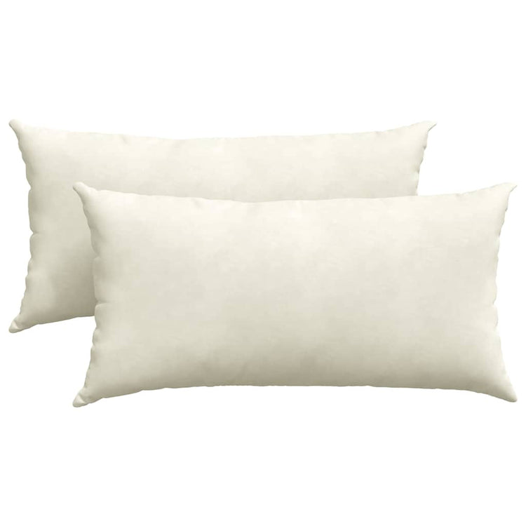 VidaXL coussins de canapé 2 pièces crème 80 x 40 cm tissu corde