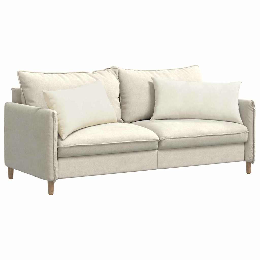 VidaXL coussins de canapé 2 pièces crème 80 x 40 cm tissu corde