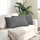 VidaXL coussins de canapé 2 pièces tissu gris foncé 80 x 40 cm