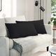 VidaXL coussins de canapé 2 pièces tissu noir 80 x 40 cm