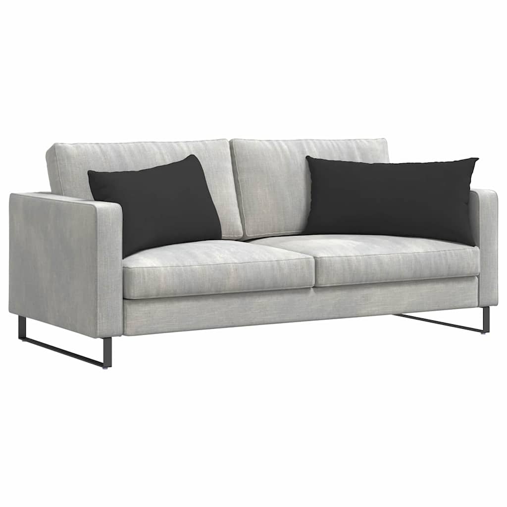 VidaXL coussins de canapé 2 pièces tissu noir 80 x 40 cm