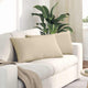 VidaXL coussins de canapé 2 pièces crème 80 x 40 cm tissu
