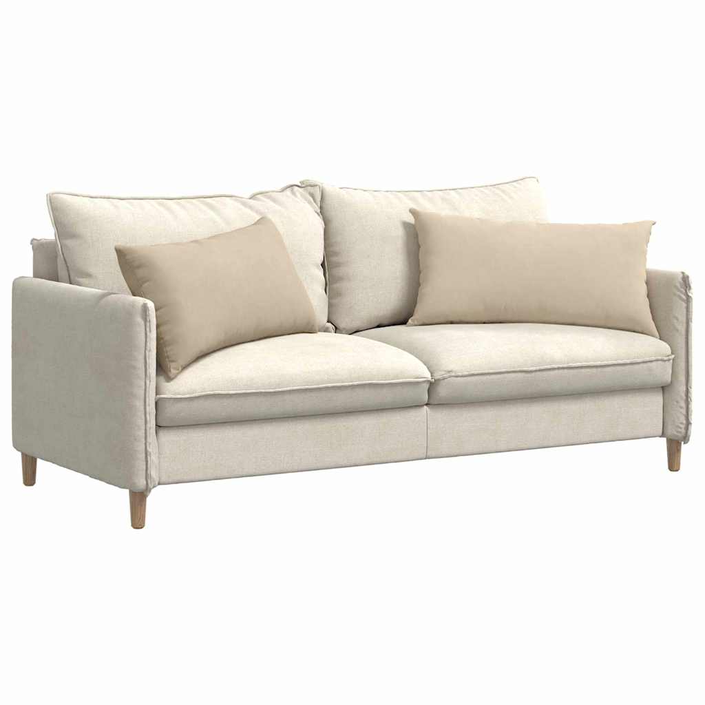 VidaXL coussins de canapé 2 pièces crème 80 x 40 cm tissu