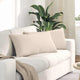 VidaXL coussins de canapé 2 pièces beige 80 x 40 cm tissu