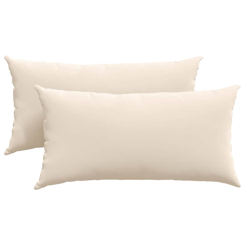 VidaXL coussins de canapé 2 pièces beige 80 x 40 cm tissu