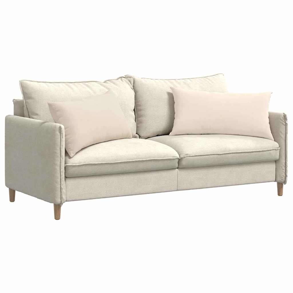 VidaXL coussins de canapé 2 pièces beige 80 x 40 cm tissu