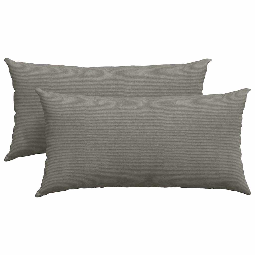VidaXL coussins de canapé 2 pièces gris clair 80 x 40 cm tissu corde