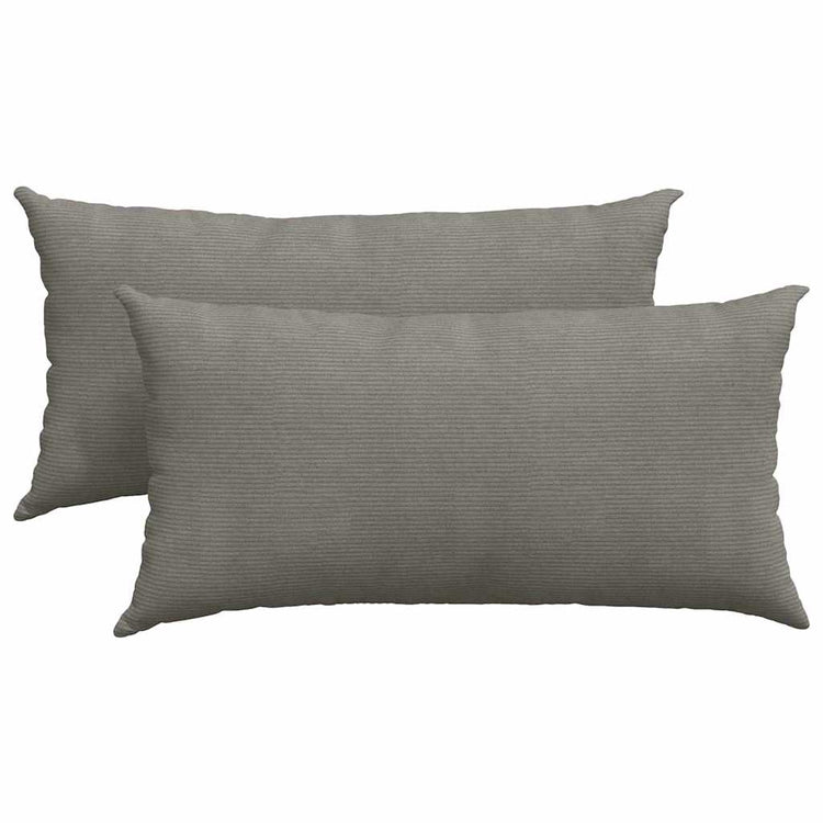 VidaXL coussins de canapé 2 pièces gris clair 80 x 40 cm tissu corde
