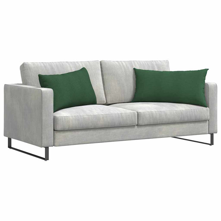 VidaXL coussins de canapé 2 pièces tissu corde vert foncé 80 x 40 cm