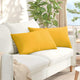 VidaXL coussins de canapé 2 pièces jaune clair 80 x 40 cm tissu corde