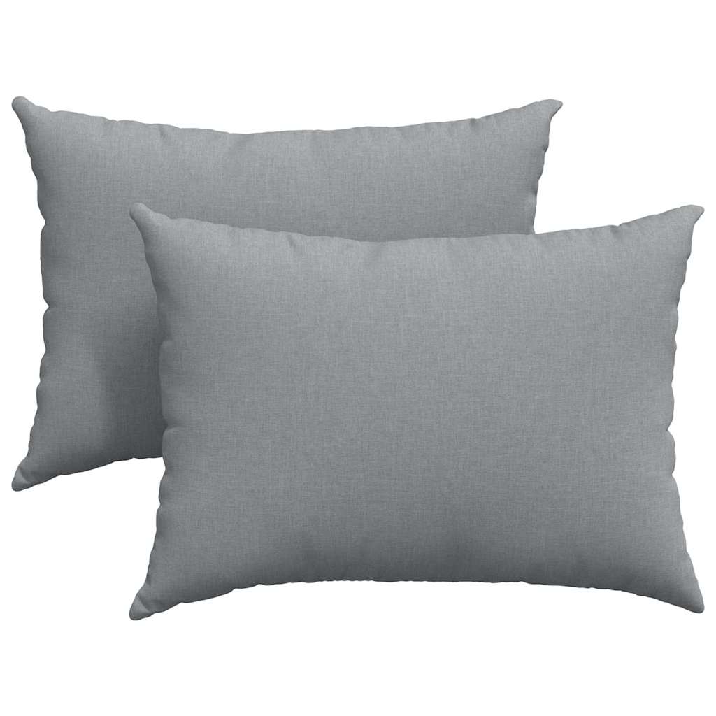 VidaXL coussins de canapé 2 pcs tissu gris clair 70 x 50 cm
