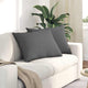 VidaXL coussins de canapé 2 pcs tissu gris foncé 70 x 50 cm