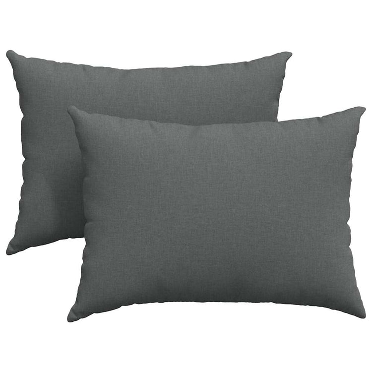 VidaXL coussins de canapé 2 pcs tissu gris foncé 70 x 50 cm