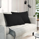 VidaXL coussins de canapé 2 pcs noir 70 x 50 cm tissu