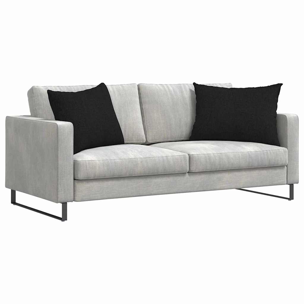 VidaXL coussins de canapé 2 pcs noir 70 x 50 cm tissu